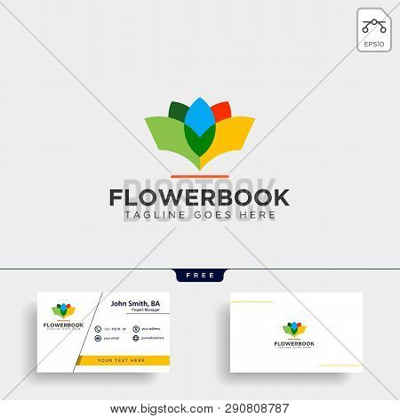 Tree, Plant And Flower Book Education Line Logo Template Vector Illustration Icon Element