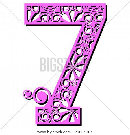 ตัวเลข openwork หมายเลขเจ็ด