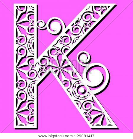 openwork อักษร อักษร K