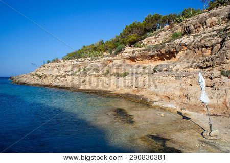 View Of Cala Greca In The Summer Season, Sicily