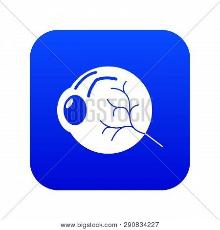 Human Eye Icon Blue Vector Isolated On White Background