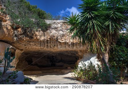 Cave In The Sanctuary Of Nostra Signora Di Lampedusa In Lampedusa. Sicily
