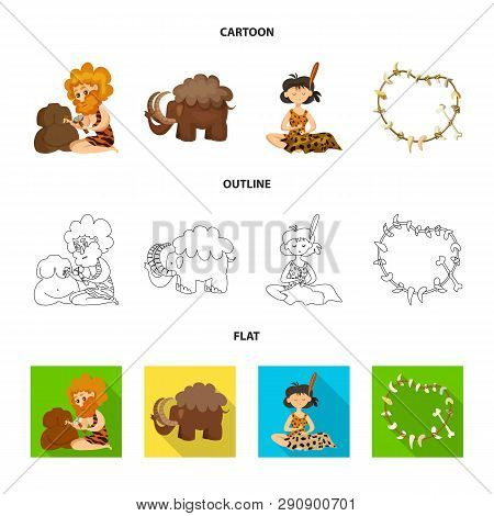 Vector Design Of Evolution  And Prehistory Logo. Set Of Evolution  And Development  Stock Vector Ill