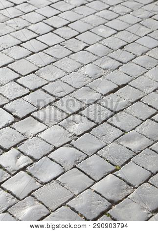 Pavement Of Saint Peter Square Made With Cobblestones  Also Called Sampietrini In Saint Peter Square