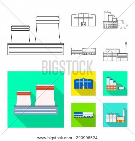 Vector Design Of Production And Structure Icon. Set Of Production And Technology Vector Icon For Sto
