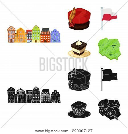 Vector Illustration Of Traditional And Tour Sign. Set Of Traditional And Landmarks Stock Vector Illu