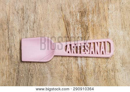 A Plastic Spoon To Eat Ice Cream (artesanal=craft)