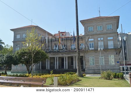Main Facade Of The Government Delegation On Alameda Street In Pontevedra. Nature, Architecture, Hist