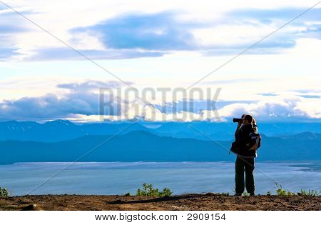 Turismo-fotógrafo. Kamchatka.