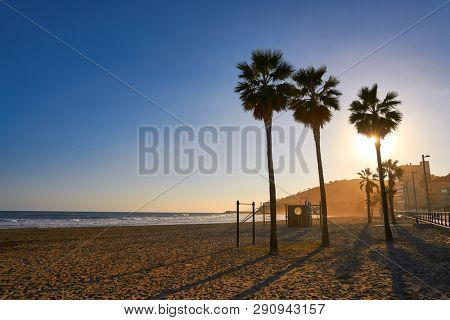 Oropesa de Mar beach La Concha playa sunset in Castellon of Spain