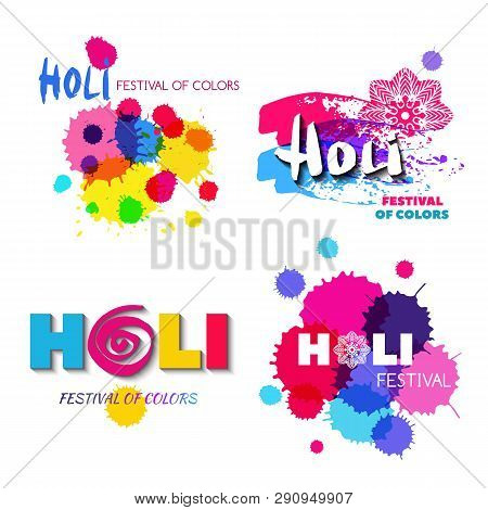 Happy Holi - Festival Of Colors.traditional Indian Festival Holi. Bengali New Year.template For Colo