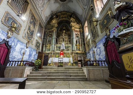 Lisbon - July 5, 2018: View Of The Main Chapel Of The Church Of The Flamengas At The Convent Of Our 