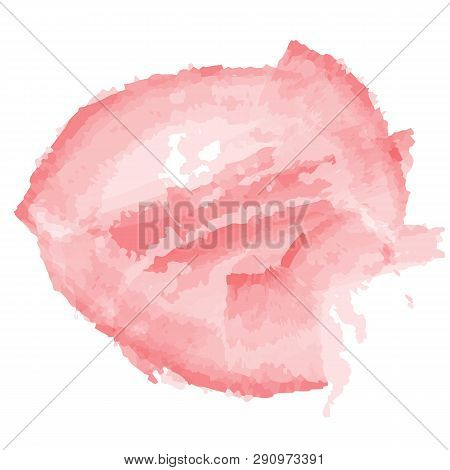 Abstarct Red Watercolor On White Background. Red Watercolor Background.