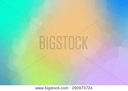 Abstract Illustration Of Orange Horizontal Low Poly Background.