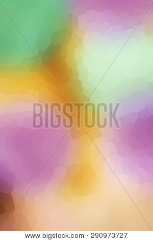 Vector Abstract Irregular Polygon Background With A Polygonal Pattern In Full Multi Color - Rainbow