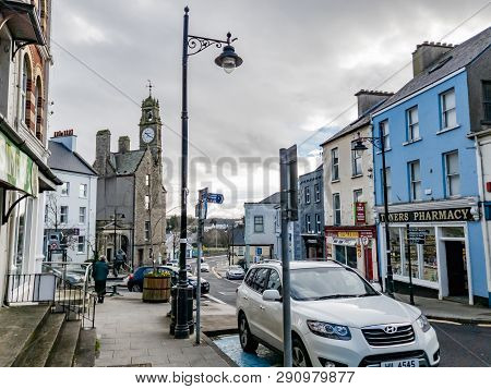 Ballyshannon , Ireland - February 20 2019 : Ballyshannon Is Located At The Southern End Of The Count