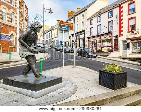 Ballyshannon , Ireland - February 20 2019 : Ballyshannon Is Located At The Southern End Of The Count