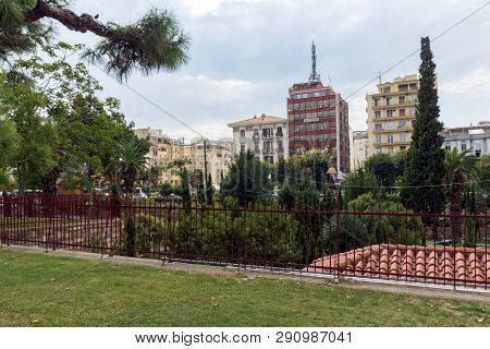 Thessaloniki, Greece - September 30, 2017: Аntique Byzantine Church Of Panagia Chalkeon In The Cente