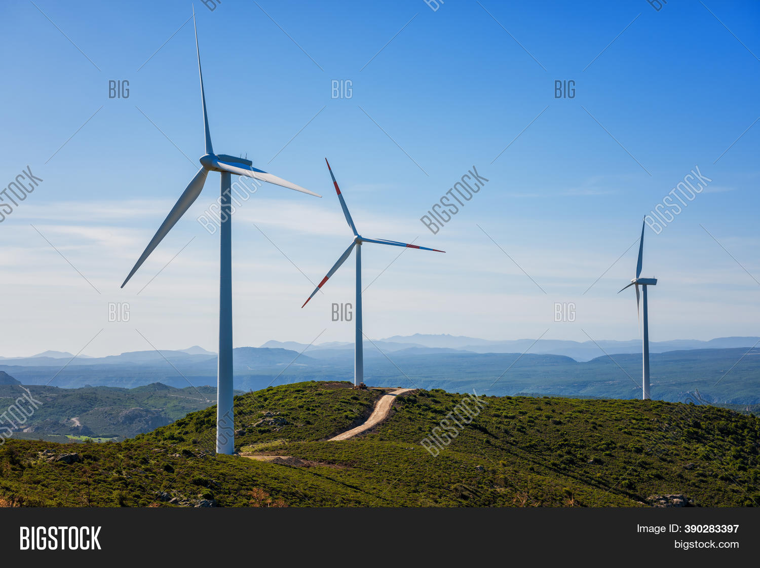 Turbines Mountain Wind Image & Photo (Free Trial) Bigstock