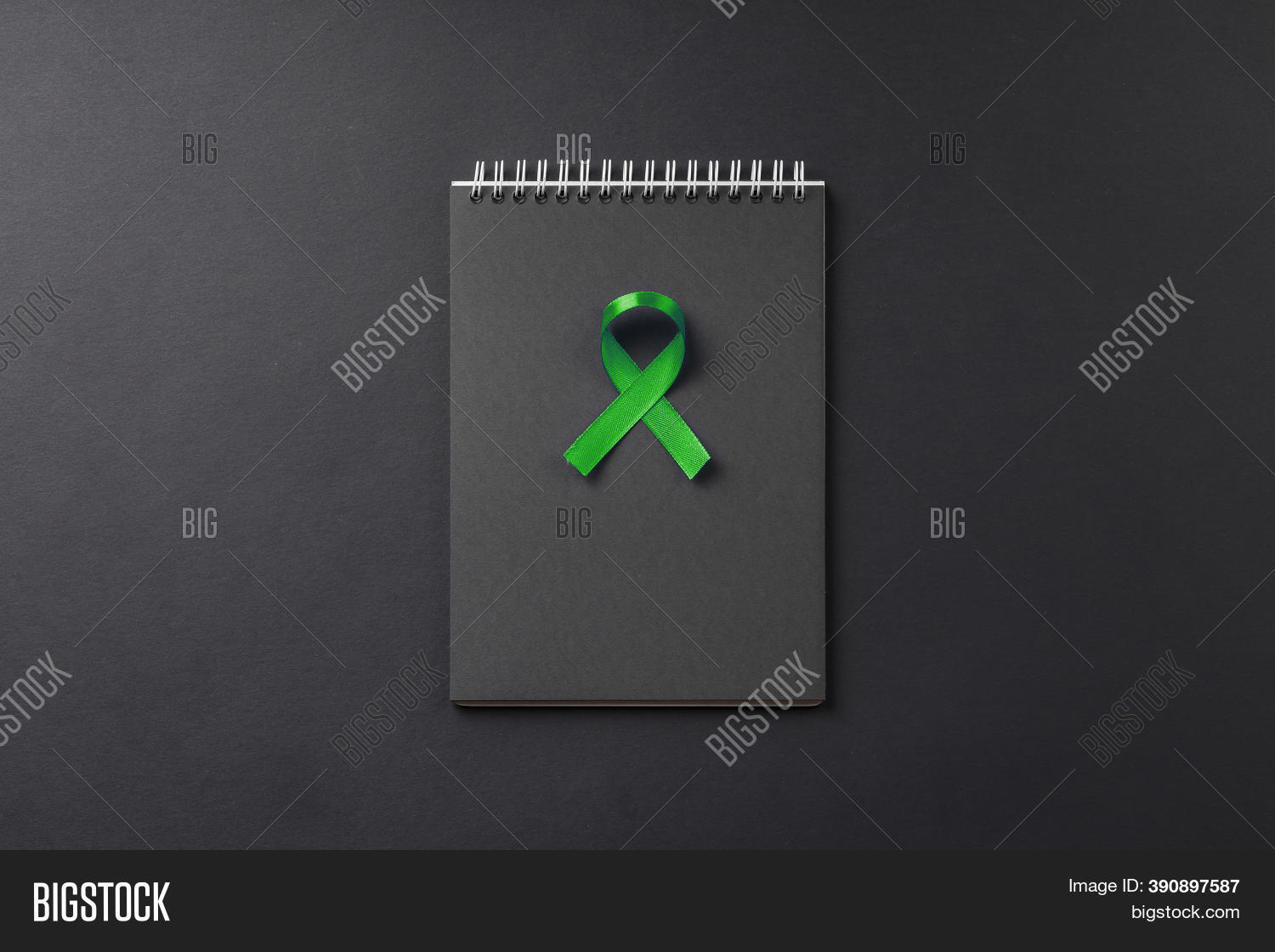 Green Cancer Ribbon On Image & Photo (Free Trial) Bigstock