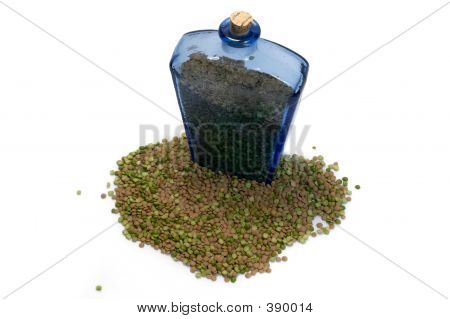 Фасоль и бутылки