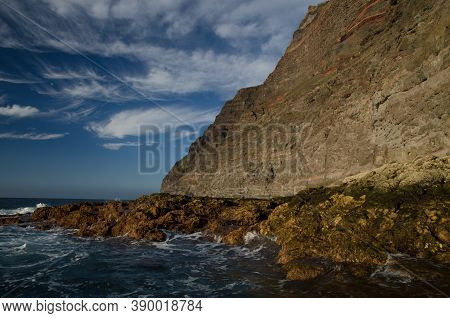 Sea Cliff In The Special Natural Reserve Of Guigui.