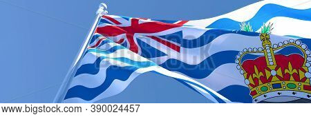 3d Rendering Of The National Flag Of British Indian Ocean Territory Waving