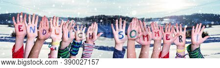 Children Hands, Endlich Sommer Means Finally Summer, Winter Scenery