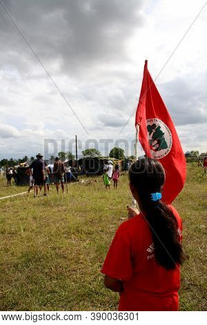 Guaratinga, Bahia / Brazil - February 25, 2008: Member Of The Landless Movement - Mst - Are Seen Dur