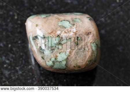 Macro Photography Of Sample Of Natural Mineral From Geological Collection - Polished Nunderite (nund