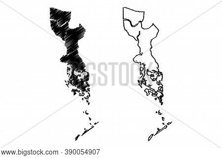 Jefferson County, Louisiana (u.s. County, United States Of America, Usa, U.s., Us) Map Vector Illust