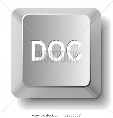 Tasto doc. Computer. Illustrazione di raster.