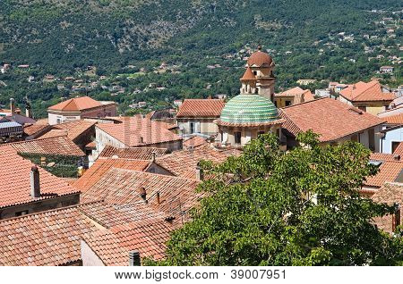 Panoramiczny widok Maratea. Basilicata. Włochy.