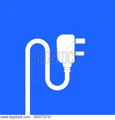 Uk Plug With Cord, Vector Icon, Eps 10 File, Easy To Edit