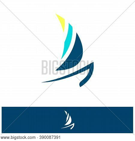 Sailing Ship Boat Vector Logo Icon Template Design, Logo Vector Design