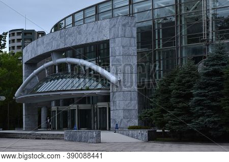 Sapporo Japan September 20 2020 The Front Facade Of The Sapporo Concert Hall Kitara