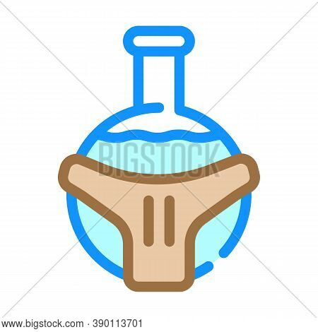 Flask With Liquid Color Icon Vector Illustration