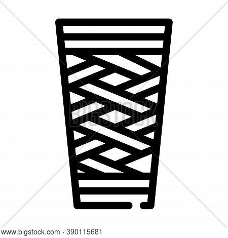 Viking Cup Line Icon Vector Black Illustration