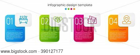 Set Line Romantic In Bathroom, Broken Heart Or Divorce, Love Ticket And Location With. Business Info