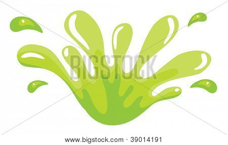 kuvassa vihreä väri splash valkoisella pohjalla