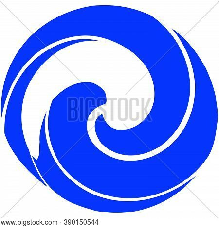 Circular Spiral, Swirl, Twirl Design Element. Concentric, Radial And Radiating Burst Of Lines With R