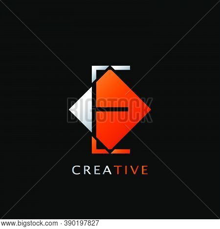 Modern Initial Letter E  Rhombus Polygon  Geometric  Logo  Vector Design Concept.