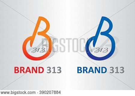 Brand 313 Logo Design with Creative Modern Trendy Typography. Minimalist, Creative, Unique, Simple, Flat, Modern Logo Design. This logo icon incorporate with abstract shape in the creative way.