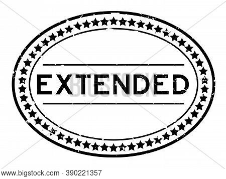 Grunge Black Extended Word Oval Rubber Seal Stamp On White Background