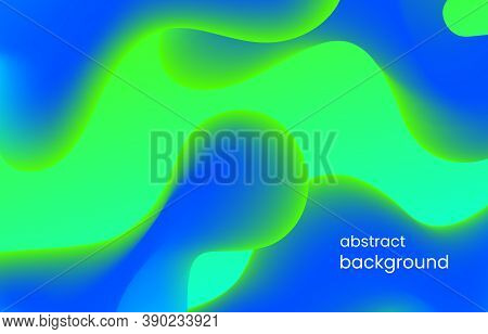 Abstract Vector 3d Shapes Background. Acid Colors. Stock Vector Illustration.