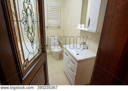 Modern Bathroom With Jacuzzi Bath, Apartment Comfort, Luxury Spa,