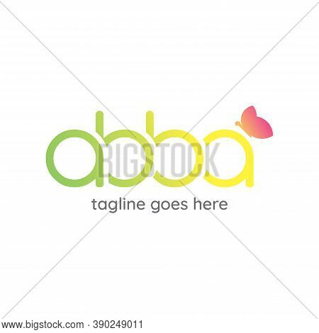 Logo Design About With Abba Text With Butterfly Icon In Eps Vector