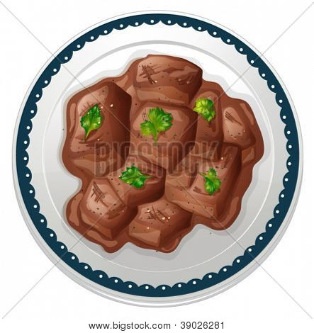 illustrazione di cibo su uno sfondo bianco