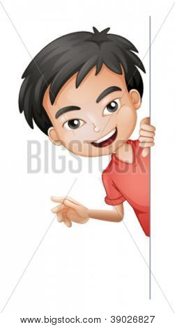 ilustracja chłopca na białym tle