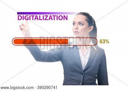 Digital transformation and digitalization concept